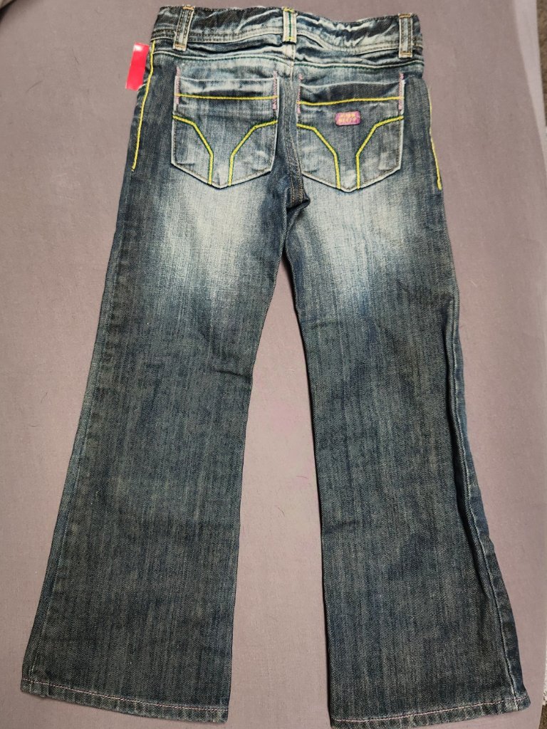 Nwt Italian Miss Sixty Kids Denim Flare Faded Jeans, Size 4 — image 2 of 5